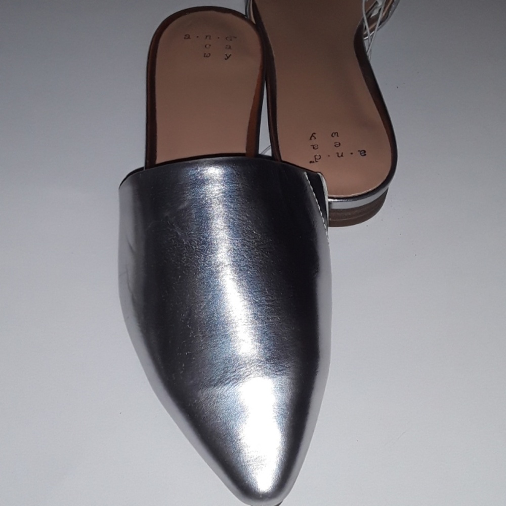 A new day silver pointy slides